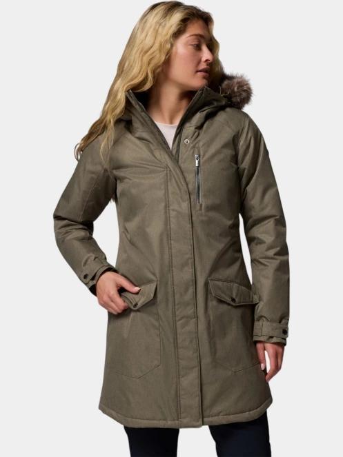 Columbia Suttle Mountain Long Insulated Jacket női télikabát zöld színben 2