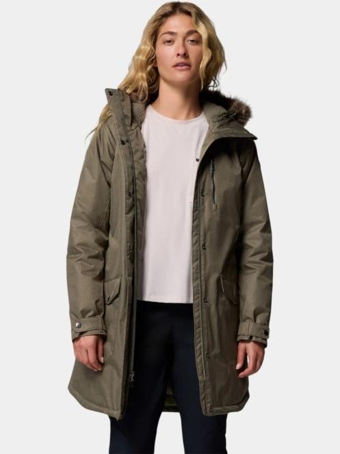 Columbia Suttle Mountain Long Insulated Jacket női télikabát zöld színben 5