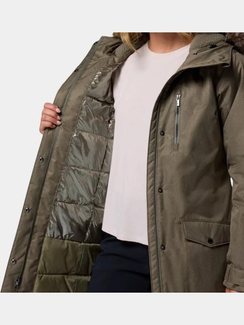 Columbia Suttle Mountain Long Insulated Jacket női télikabát zöld színben 8