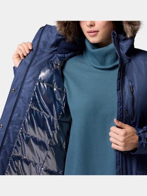 Columbia Suttle Mountain Long Insulated Jacket női télikabát kék színben 7