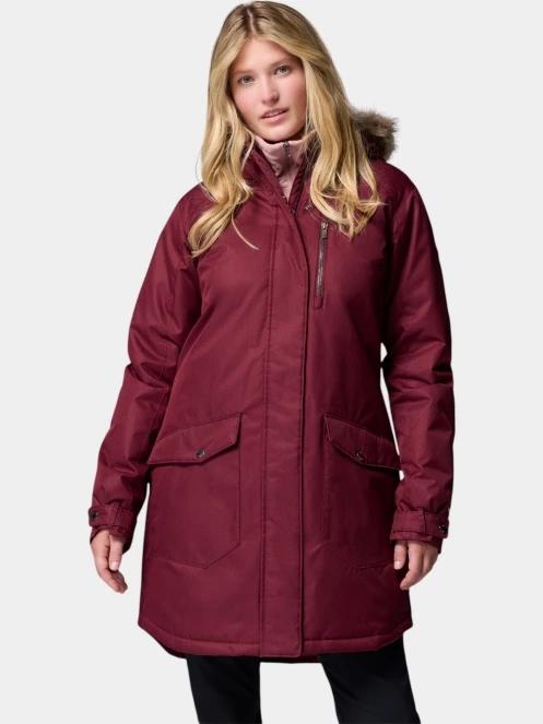 Columbia Suttle Mountain Long Insulated Jacket női télikabát piros színben 2