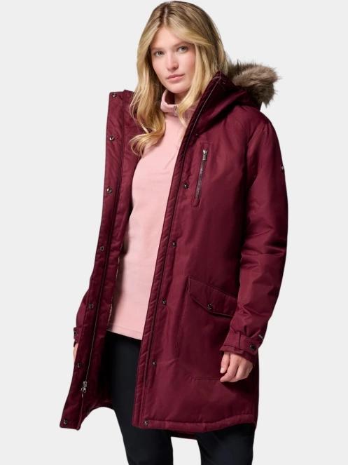 Columbia Suttle Mountain Long Insulated Jacket női télikabát piros színben 6