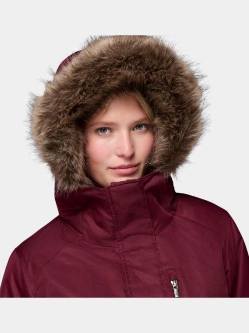 Columbia Suttle Mountain Long Insulated Jacket női télikabát piros színben 8