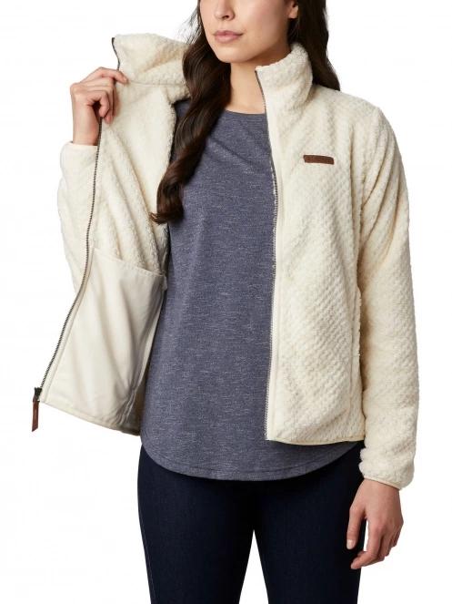 Columbia Fire Side II Sherpa Full Zip női polár pulóver homok színben 5