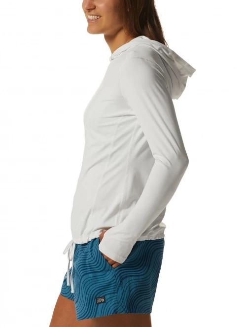 Mountain Hardwear Crater Lake Long Sleeve Hoody női kapucnis pulóver szürke színben 3