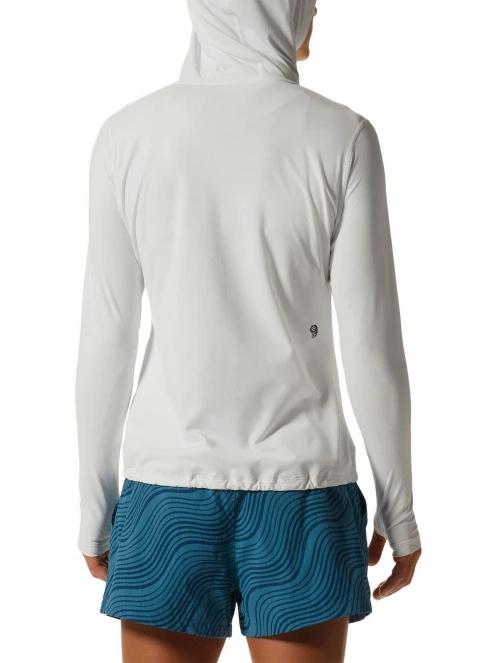 Mountain Hardwear Crater Lake Long Sleeve Hoody női kapucnis pulóver szürke színben 4