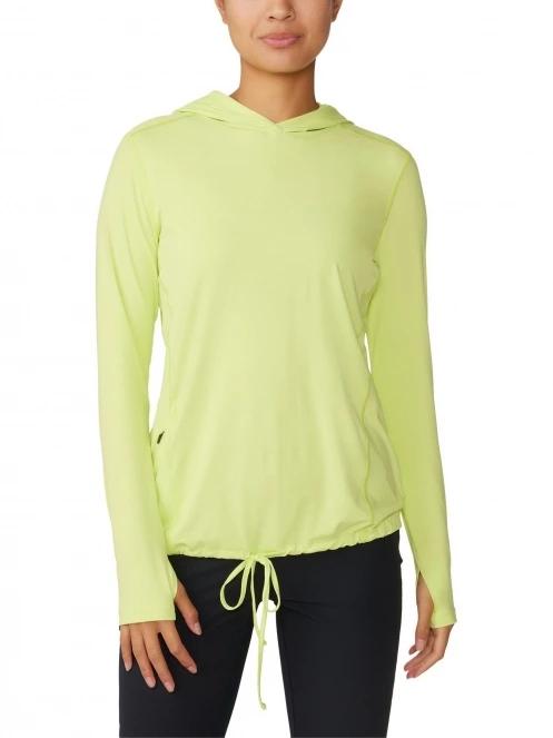 Mountain Hardwear Crater Lake Long Sleeve Hoody női kapucnis pulóver sárga színben 2