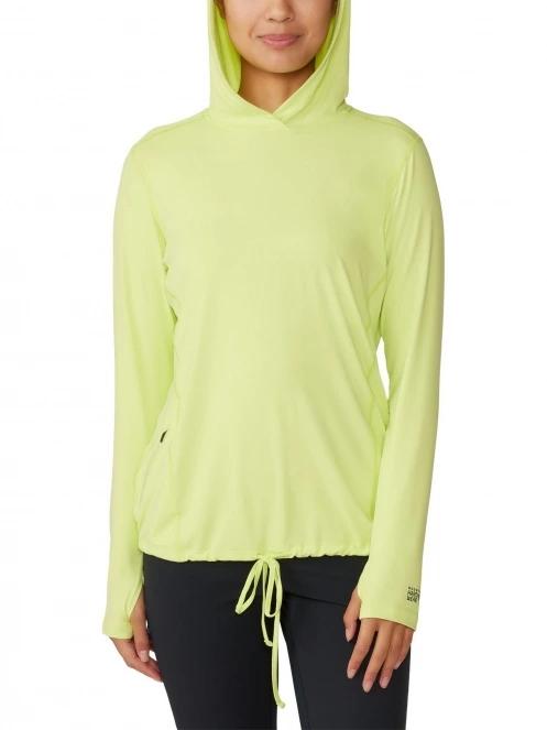 Mountain Hardwear Crater Lake Long Sleeve Hoody női kapucnis pulóver sárga színben 5