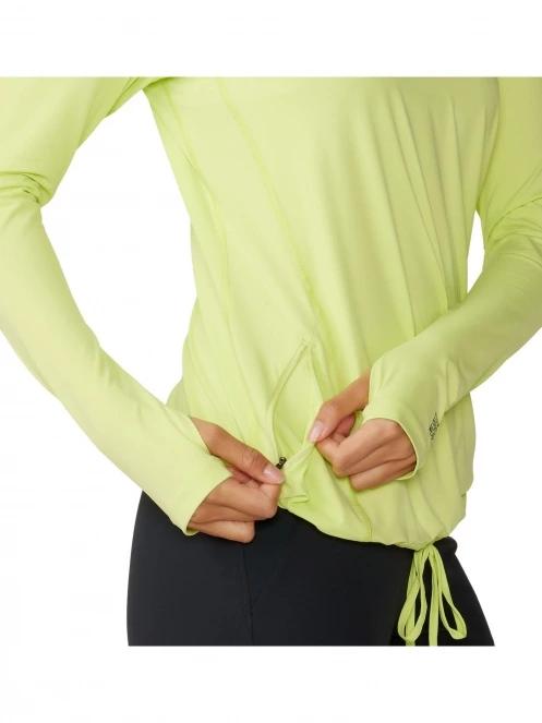 Mountain Hardwear Crater Lake Long Sleeve Hoody női kapucnis pulóver sárga színben 6