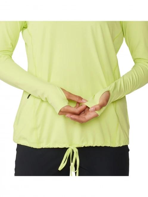 Mountain Hardwear Crater Lake Long Sleeve Hoody női kapucnis pulóver sárga színben 7