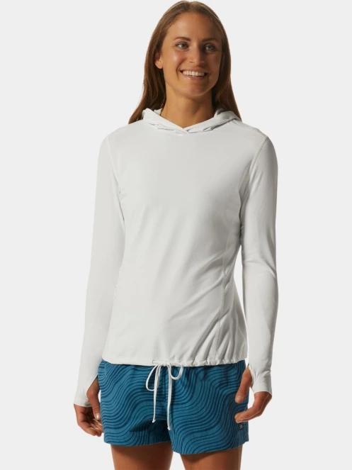 Mountain Hardwear Crater Lake Long Sleeve Hoody női hosszú ujjú sport póló fehér színben 2