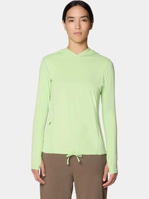 Mountain Hardwear Crater Lake Long Sleeve Hoody női hosszú ujjú sport póló zöld színben 2