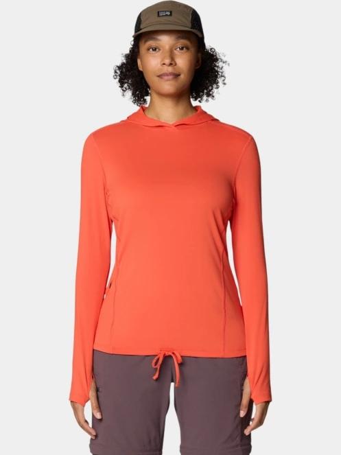 Mountain Hardwear Crater Lake Long Sleeve Hoody női hosszú ujjú sport póló piros színben 2