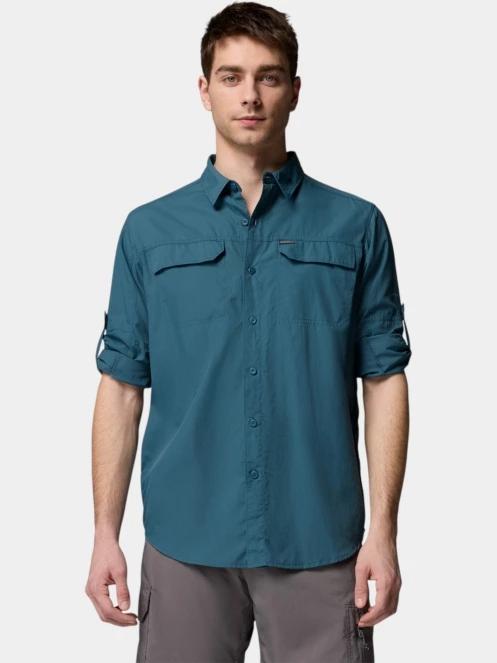 Columbia Silver Ridge 2.0 Long Sleeve Shirt férfi hosszú ujjú túraing kék színben 5