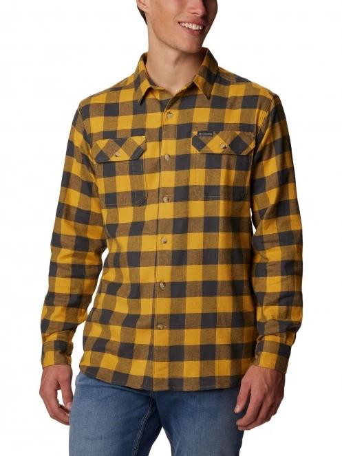 Columbia Flare Gun Stretch Flannel férfi hosszú ujjú ing sárga színben 2