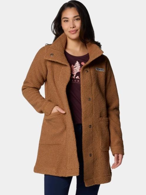 Columbia Panorama Long Jacket női átmeneti kabát barna színben 2
