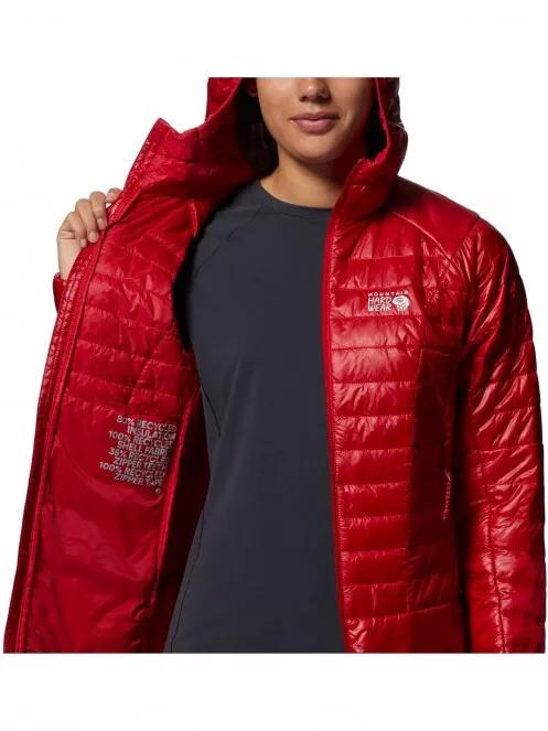 Mountain Hardwear Ghost Shadow Hoody női steppelt átmeneti kabát piros színben 6