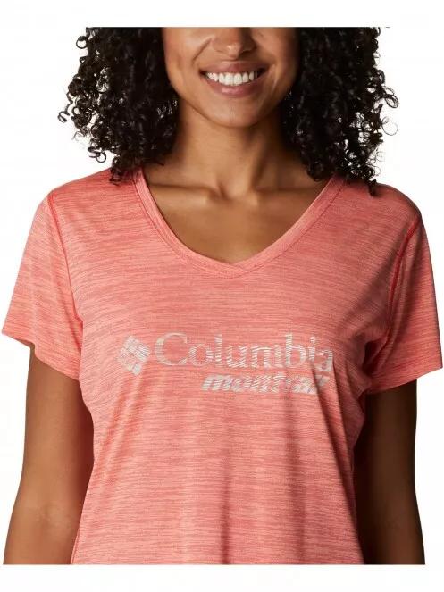 Columbia W Trinity Trail II Graphic női rövid ujjú sport póló piros színben 5