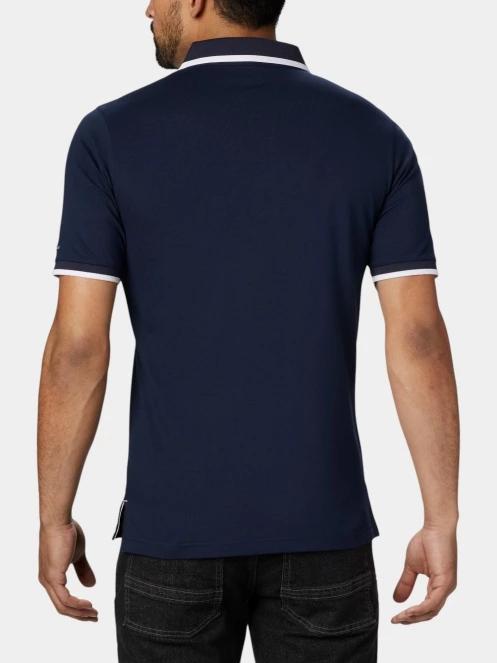 Columbia Cove Dome Butte Solid Pique Polo férfi galléros póló sötétkék színben 4