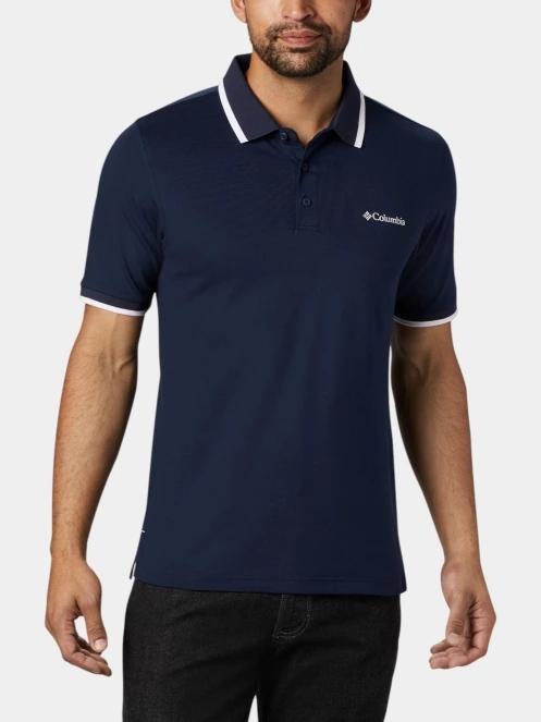 Columbia Cove Dome Butte Solid Pique Polo férfi galléros póló sötétkék színben 5