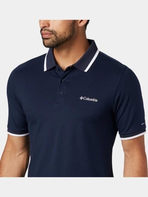 Columbia Cove Dome Butte Solid Pique Polo férfi galléros póló sötétkék színben 6