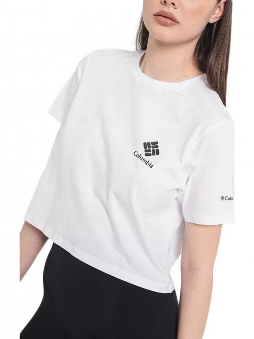 Columbia North Cascades Cropped Tee női rövid ujjú póló fehér színben 5
