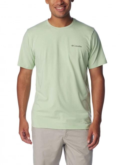 Columbia Men's Sun Trek Short Sleeve Tee férfi rövid ujjú sport póló zöld színben 2