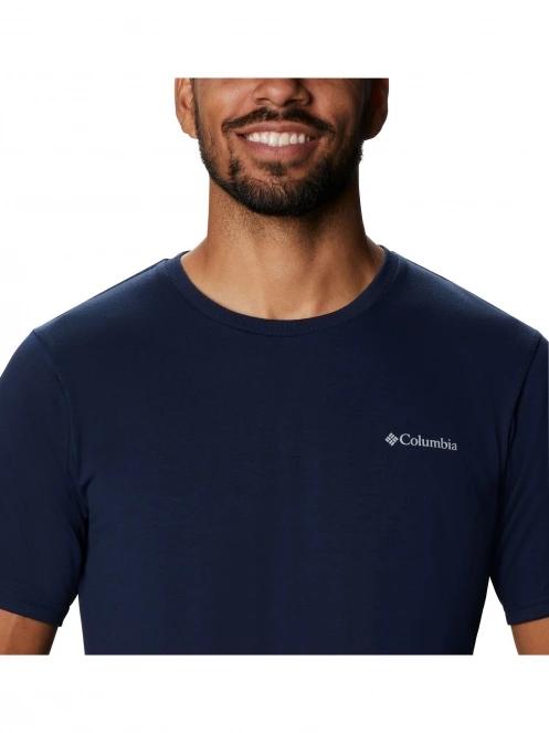 Columbia Men's Sun Trek Short Sleeve Tee férfi rövid ujjú sport póló kék színben 6
