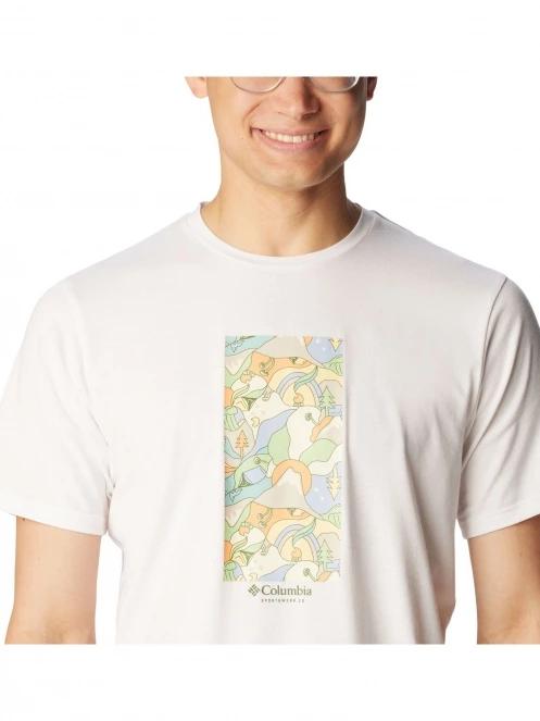 Columbia Men's Sun Trek Short Sleeve Graphic Tee férfi rövid ujjú sport póló fehér színben 6