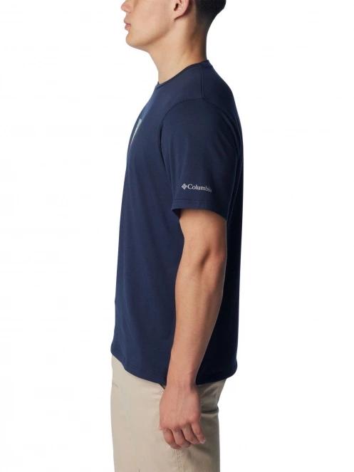 Columbia Men's Sun Trek Short Sleeve Graphic Tee férfi rövid ujjú sport póló kék színben 3