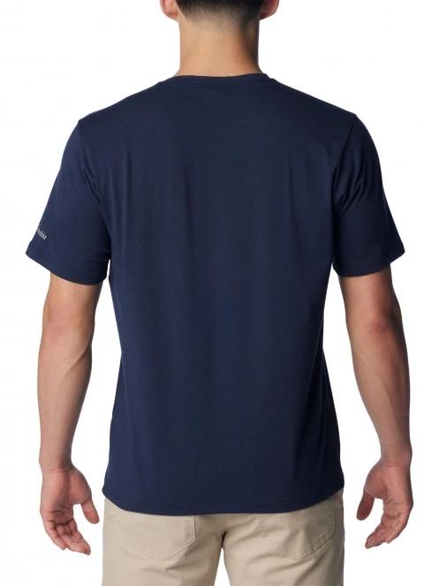 Columbia Men's Sun Trek Short Sleeve Graphic Tee férfi rövid ujjú sport póló kék színben 4
