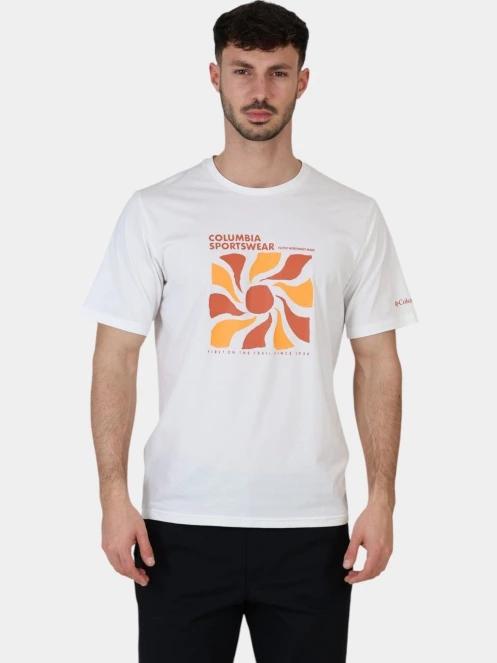 Columbia Men's Sun Trek Short Sleeve Graphic Tee férfi rövid ujjú sport póló fehér színben 2