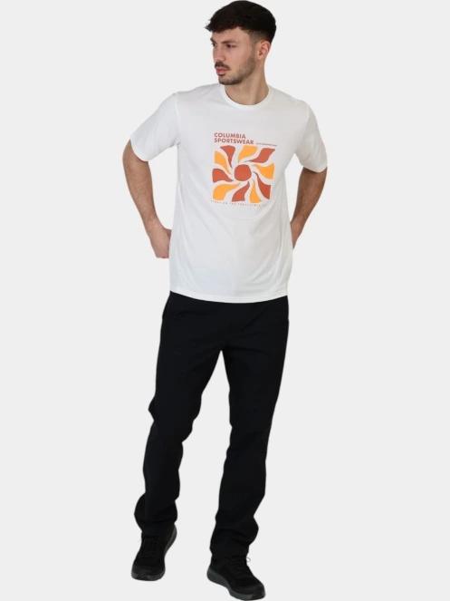 Columbia Men's Sun Trek Short Sleeve Graphic Tee férfi rövid ujjú sport póló fehér színben 6