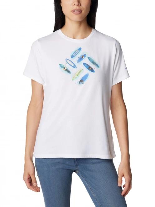 Columbia Sun Trek Short Sleeve Graphic Tee női rövid ujjú póló fehér színben 2