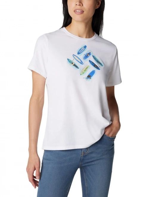 Columbia Sun Trek Short Sleeve Graphic Tee női rövid ujjú póló fehér színben 5