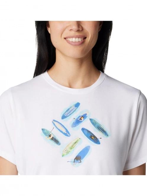 Columbia Sun Trek Short Sleeve Graphic Tee női rövid ujjú póló fehér színben 6