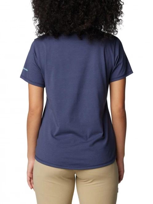 Columbia Sun Trek Short Sleeve Graphic Tee női rövid ujjú póló kék színben 4