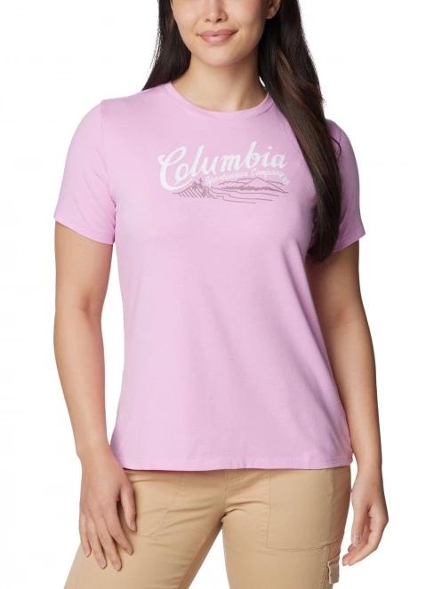Columbia Sun Trek Short Sleeve Graphic Tee női rövid ujjú póló rózsaszín színben 2