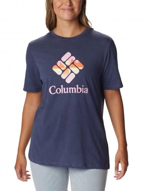 Columbia Bluebird Day Relaxed Crew Neck női rövid ujjú póló kék színben 2
