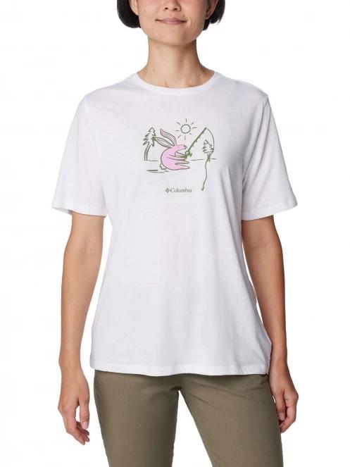 Columbia Bluebird Day Relaxed Crew Neck női rövid ujjú póló fehér színben 2