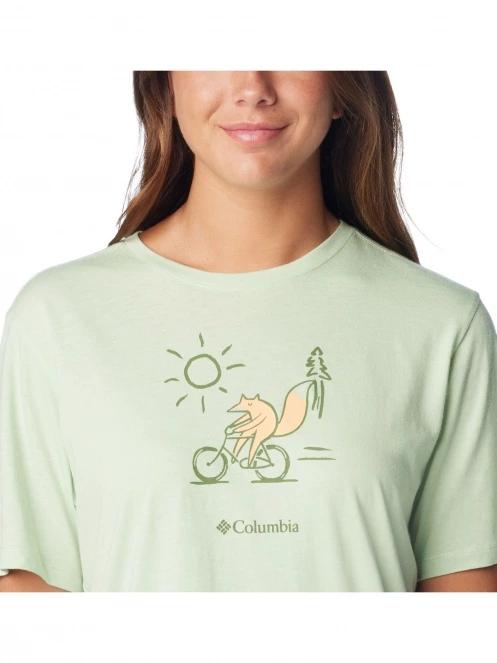 Columbia Bluebird Day Relaxed Crew Neck női rövid ujjú póló zöld színben 6