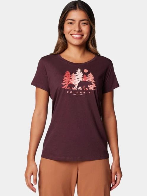 Columbia Daisy Days Short Sleeve Graphic Tee női rövid ujjú póló piros színben 2