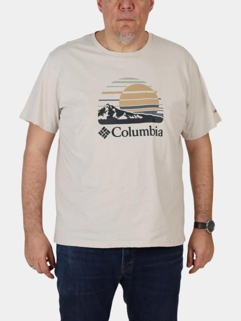 Columbia Path Lake Graphic Tee II férfi rövid ujjú póló homok színben 2