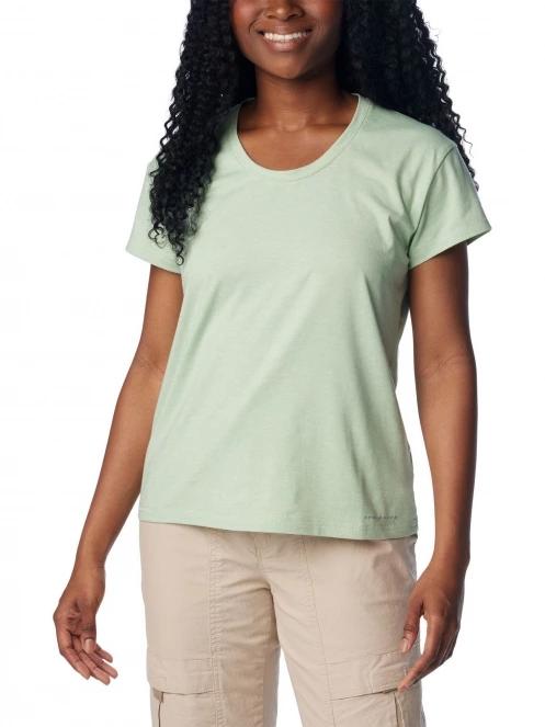 Columbia Sun Trek Short Sleeve Tee női rövid ujjú sport póló zöld színben 2