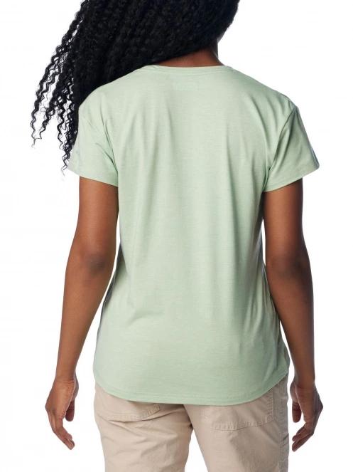 Columbia Sun Trek Short Sleeve Tee női rövid ujjú sport póló zöld színben 4