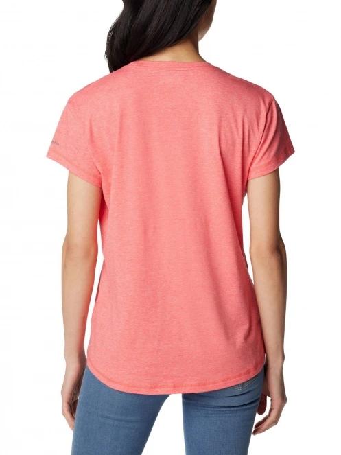 Columbia Sun Trek Short Sleeve Tee női rövid ujjú sport póló piros színben 4