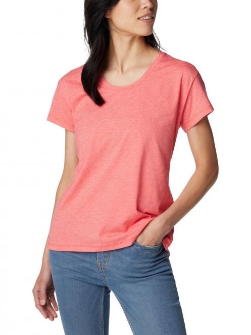 Columbia Sun Trek Short Sleeve Tee női rövid ujjú sport póló piros színben 5