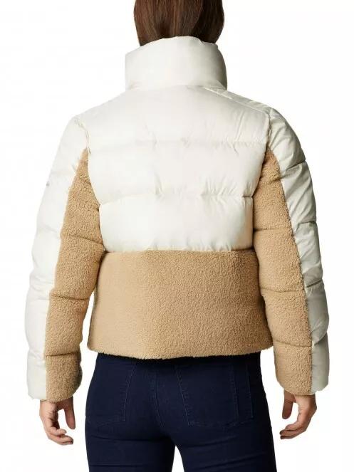 Columbia Leadbetter Point Sherpa Hybrid női utcai kabát homok színben 3