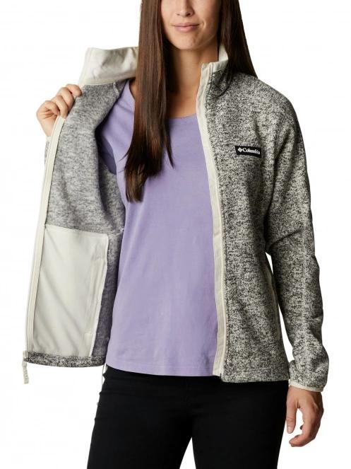 Columbia W Sweater Weather Full Zip női polár pulóver homok színben 6