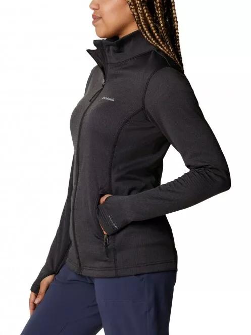 Columbia W Park View Grid Fleece Full Zip női polár pulóver fekete színben 4
